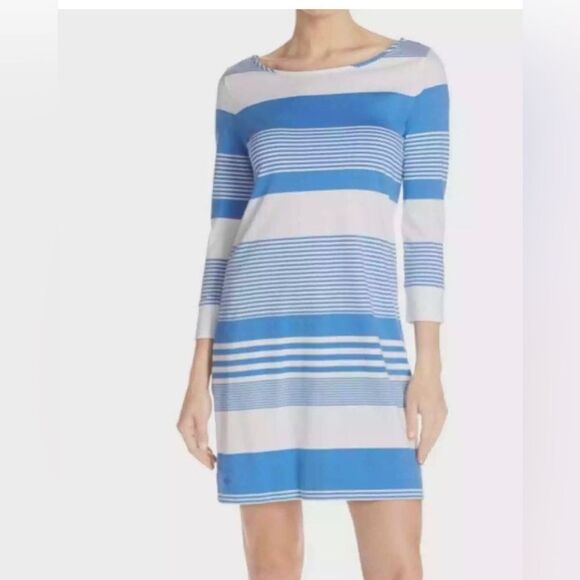 Lilly Pulitzer Marlowe Dress in Bay Blue Stripe - Picture 3 of 8
